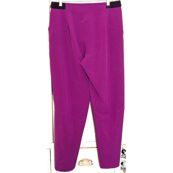 Lululemon Pants Womens 10 Purple Esker Straight HighRise Adjustable Waist Office - Picture 4 of 7
